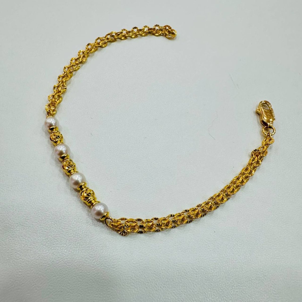 22K / 916 Gold Pearl Bracelet by Best Gold Shop - Best Gold Shop 22k gold 22k gold bracelet 916 gold Bracelets