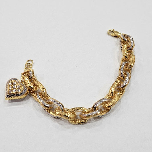 22k / 916 Gold Regal Link Charm by Best Gold Shop - Best Gold Shop 22k gold 22k gold bracelet 916 gold Bracelets