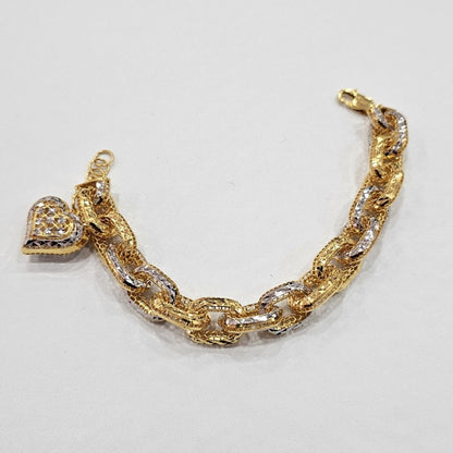 22k / 916 Gold Regal Link Charm by Best Gold Shop - Best Gold Shop 22k gold 22k gold bracelet 916 gold Bracelets
