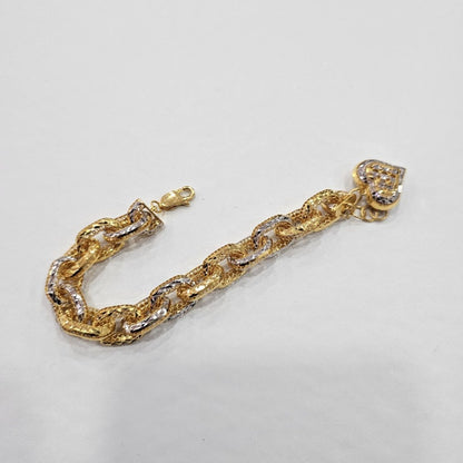 22k / 916 Gold Regal Link Charm by Best Gold Shop - Best Gold Shop 22k gold 22k gold bracelet 916 gold Bracelets