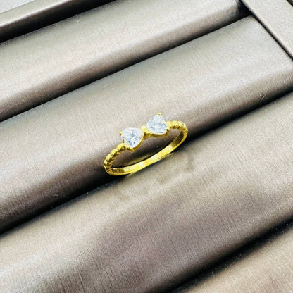 22k / 916 Gold Ribbon Zirconia Ring - Best Gold Shop 22k gold 22k gold ring 916 gold 916 gold