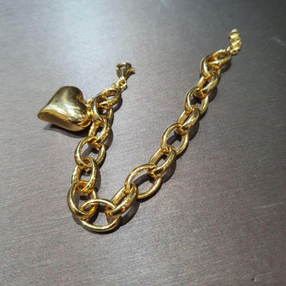 22k / 916 Gold Ring Bracelet with Heart Pendant - Best Gold Shop 22k gold 22k gold bracelet 916 gold Bracelets