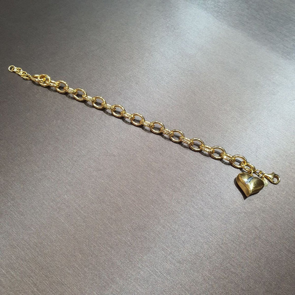 22k / 916 Gold Ring Bracelet with Heart Pendant - Best Gold Shop 22k gold 22k gold bracelet 916 gold Bracelets