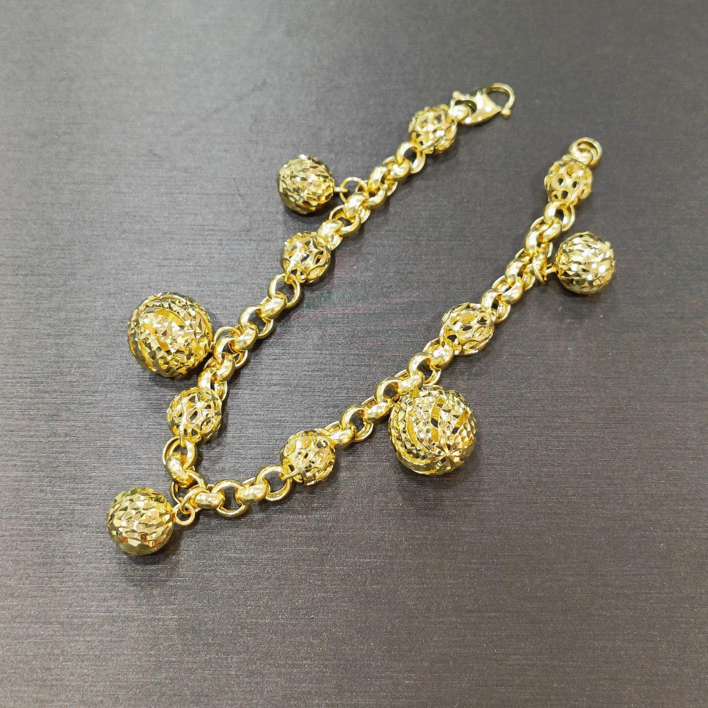 22k / 916 Gold Ring with dangling ball bracelet-916 gold-Best Gold Shop