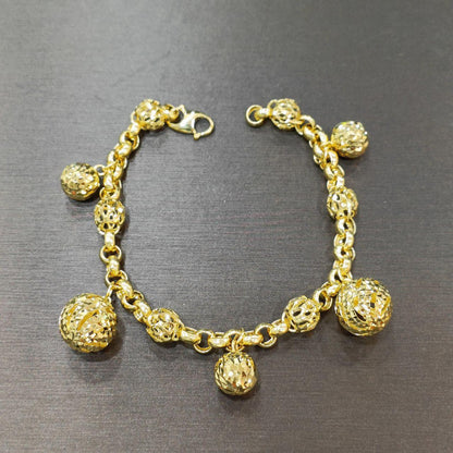 22k / 916 Gold Ring with dangling ball bracelet-916 gold-Best Gold Shop