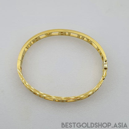 22k / 916 Gold Roman numeral Bangle - Best Gold Shop 22k gold 22k gold bangle 916 gold 916 gold