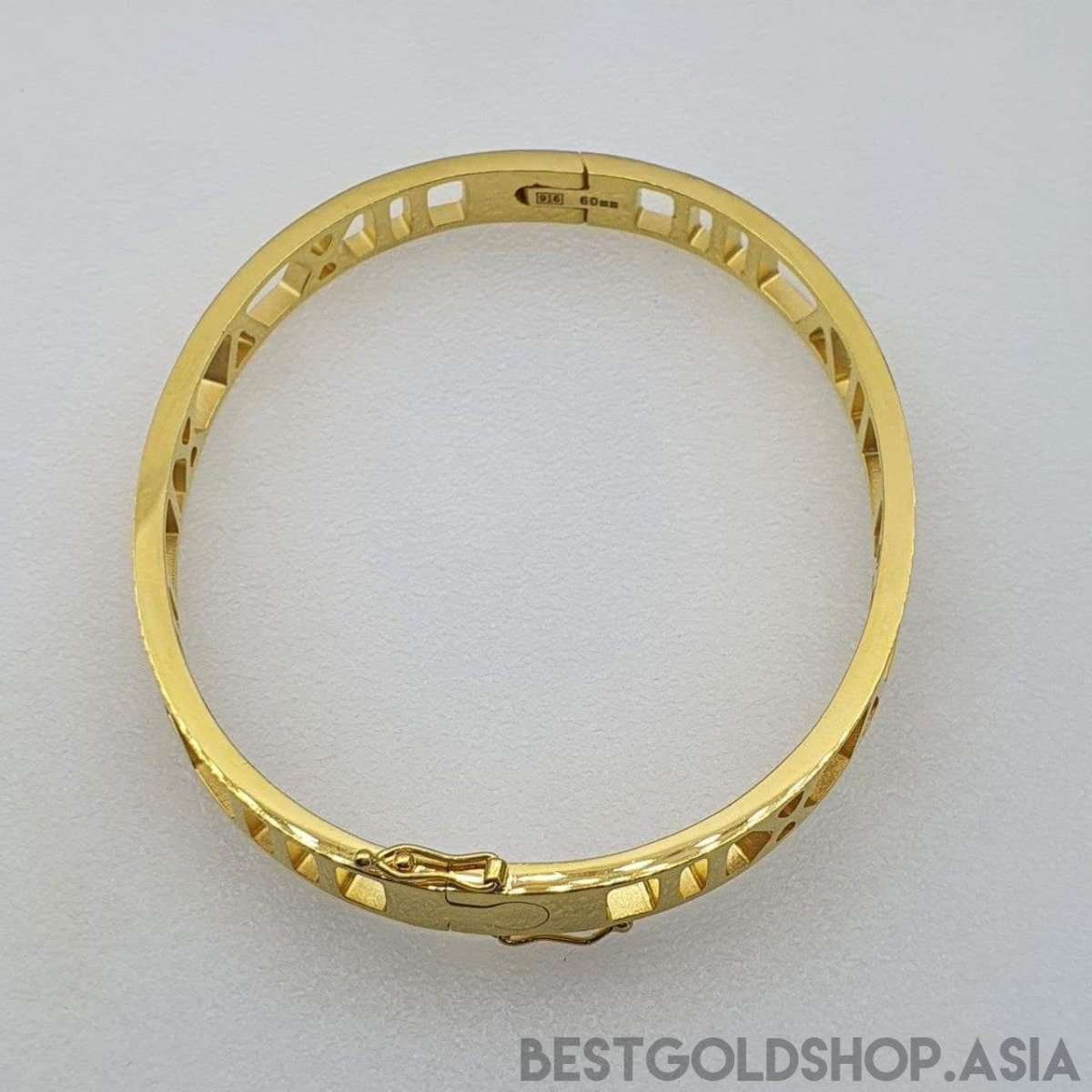 22k / 916 Gold Roman numeral Bangle - Best Gold Shop 22k gold 22k gold bangle 916 gold 916 gold