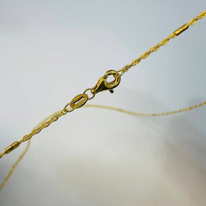 22k/ 916 Gold Rope and Bar Necklace by Best Gold Shop - Best Gold Shop 22k gold 22k gold chain 22k gold necklace Necklaces