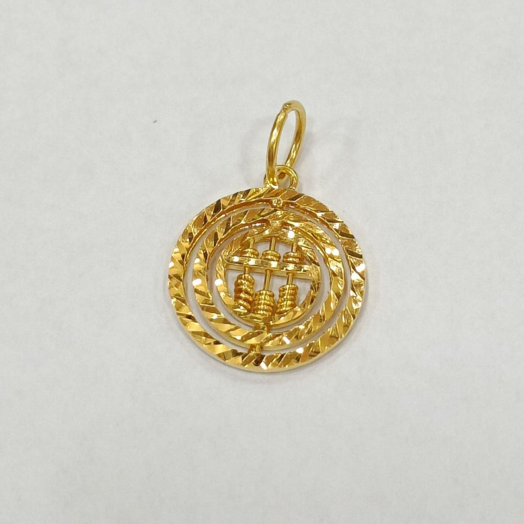 22k / 916 Gold round abacus pendant - Best Gold Shop 22k gold 22k gold pendant 916 gold 916 gold