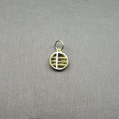 22k / 916 Gold round abacus pendant - Best Gold Shop 22k gold 22k gold pendant 916 gold 916 gold