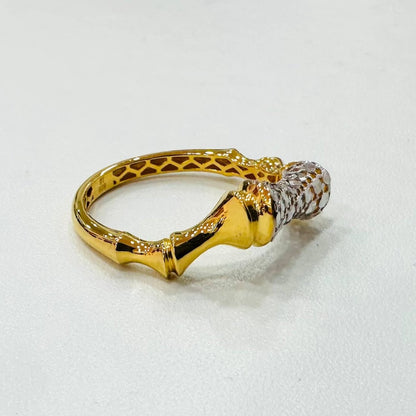 22K / 916 Gold Sculpted Bamboo Rings – Bold Artistic Design - Best Gold Shop 22k gold 22k gold ring 916 gold Rings