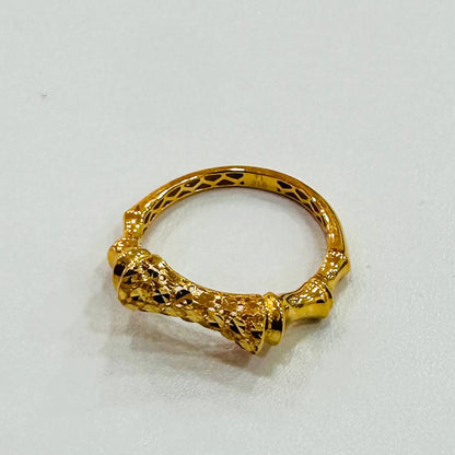 22K / 916 Gold Sculpted Bamboo Rings – Bold Artistic Design - Best Gold Shop 22k gold 22k gold ring 916 gold Rings
