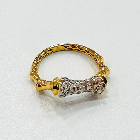 22K / 916 Gold Sculpted Bamboo Rings – Bold Artistic Design - Best Gold Shop 22k gold 22k gold ring 916 gold Rings