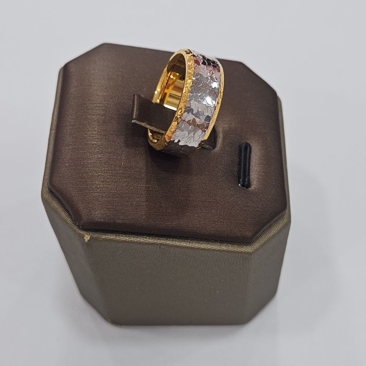 22k / 916 Gold Shimmer Cutting Ring 2 Tone - Best Gold Shop 22k gold 22k gold ring 916 gold Rings