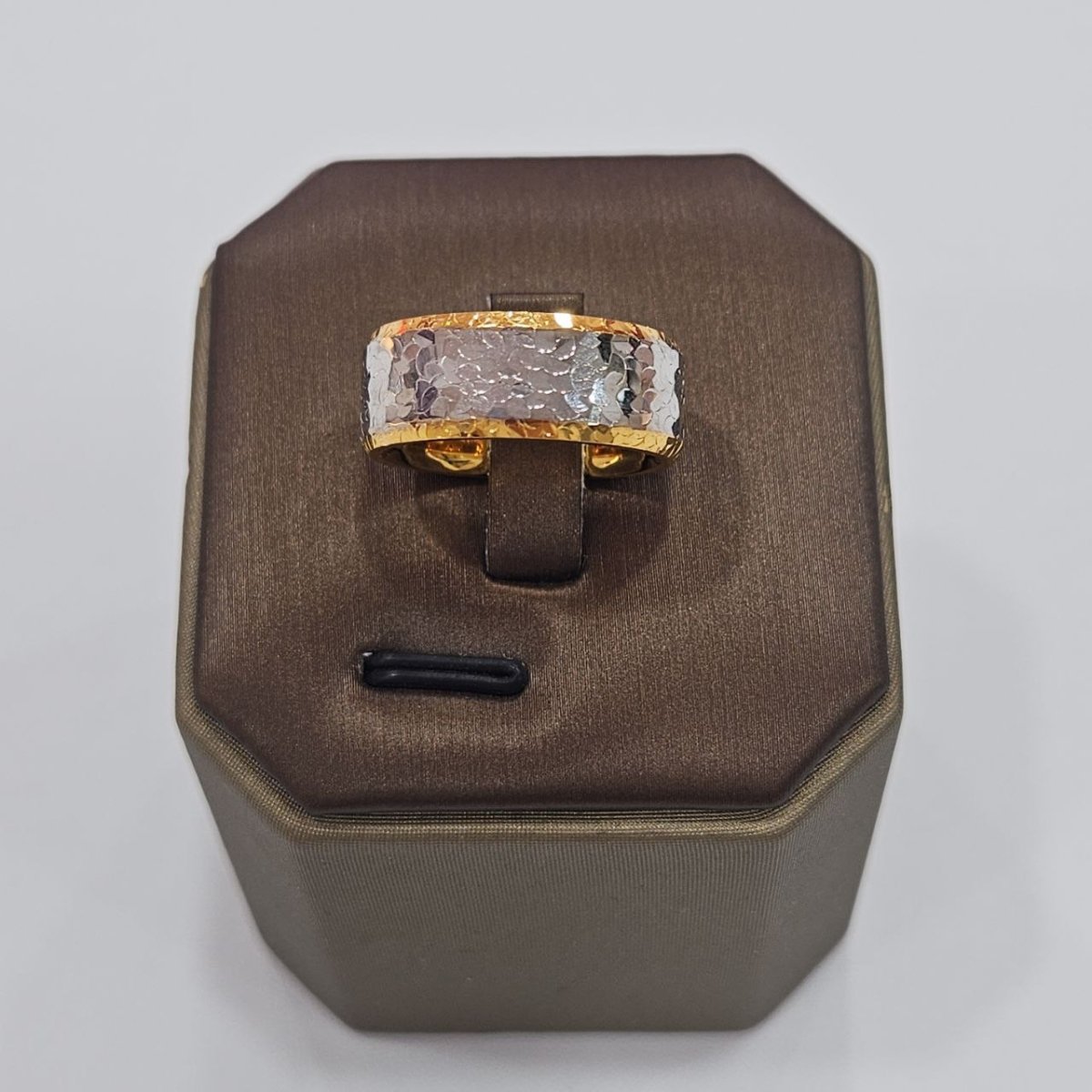 22k / 916 Gold Shimmer Cutting Ring 2 Tone - Best Gold Shop 22k gold 22k gold ring 916 gold Rings