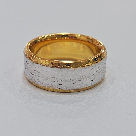 22k / 916 Gold Shimmer Cutting Ring 2 Tone - Best Gold Shop 22k gold 22k gold ring 916 gold Rings