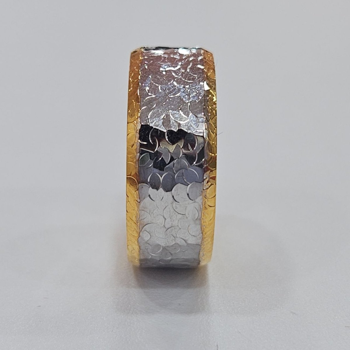 22k / 916 Gold Shimmer Cutting Ring 2 Tone - Best Gold Shop 22k gold 22k gold ring 916 gold Rings