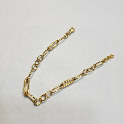 22k / 916 Gold Sleek Paperclip Chain Bracelet - Best Gold Shop 22k gold 22k gold bracelet 916 gold Bracelets