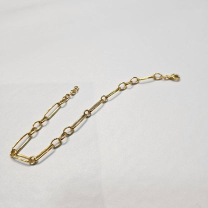 22k / 916 Gold Sleek Paperclip Chain Bracelet - Best Gold Shop 22k gold 22k gold bracelet 916 gold Bracelets