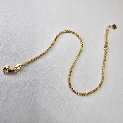 22K / 916 Gold Small Box Bead Bracelet Slim and Elegant - Best Gold Shop 22k gold 22k gold bracelet 916 gold Bracelets