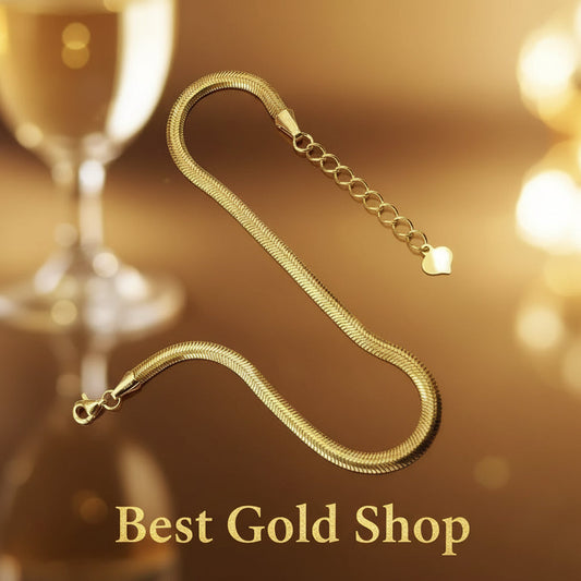 22K / 916 Gold Snake Shiny Bracelet V2 - 22k gold 22k gold bracelet 916 gold Bracelets