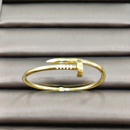 22k / 916 Gold Solid C Nail Bangle-916 gold-Best Gold Shop