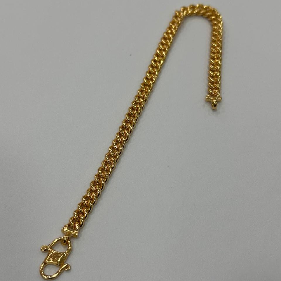 22k / 916 Gold Solid Fish Bone Bracelet by Best Gold Shop - Best Gold Shop 22k gold 22k gold bracelet 916 gold Bracelets