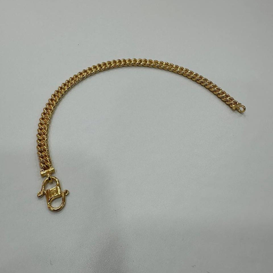 22k / 916 Gold Solid Fish Bone Bracelet by Best Gold Shop - Best Gold Shop 22k gold 22k gold bracelet 916 gold Bracelets