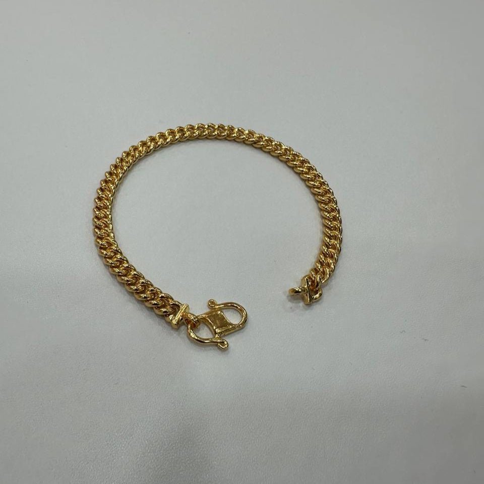 22k / 916 Gold Solid Fish Bone Bracelet by Best Gold Shop - Best Gold Shop 22k gold 22k gold bracelet 916 gold Bracelets