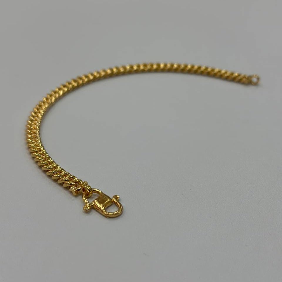 22k / 916 Gold Solid Fish Bone Bracelet by Best Gold Shop - Best Gold Shop 22k gold 22k gold bracelet 916 gold Bracelets