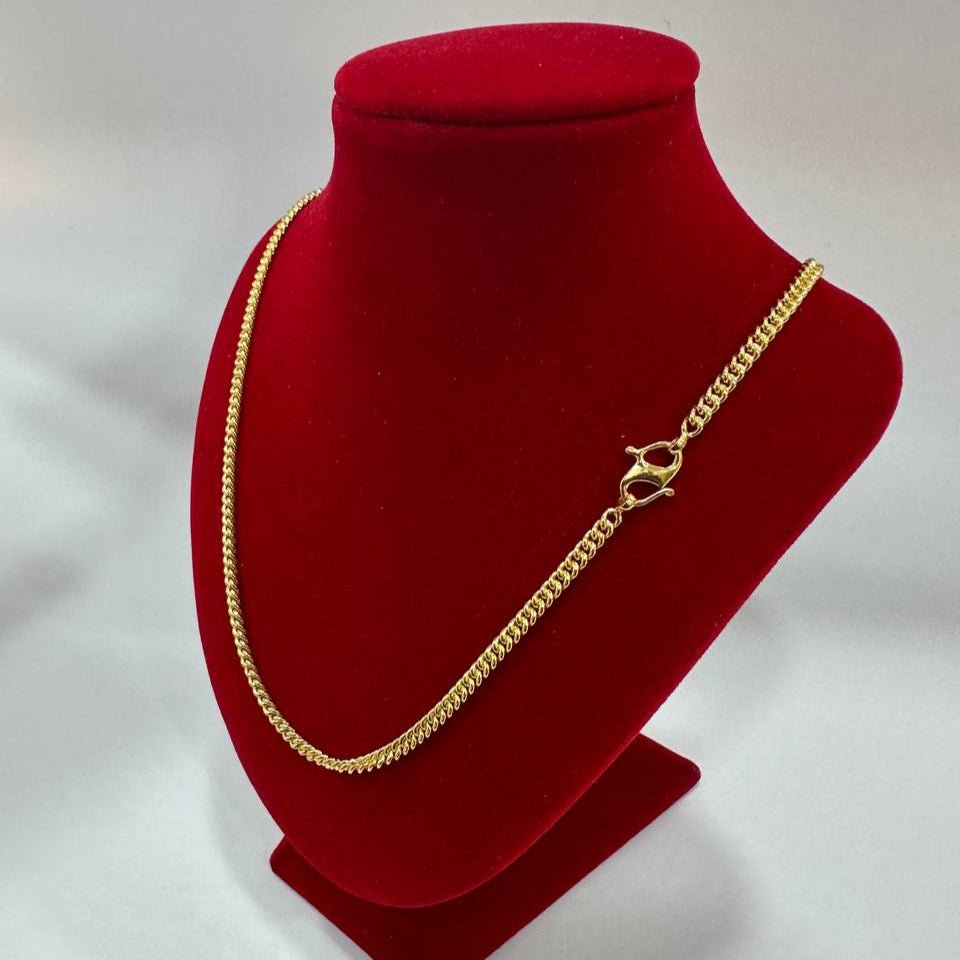 22k / 916 Gold Solid Fish Bone Necklace by Best Gold Shop - Best Gold Shop 22k gold 22k gold chain 22k gold necklace Necklaces