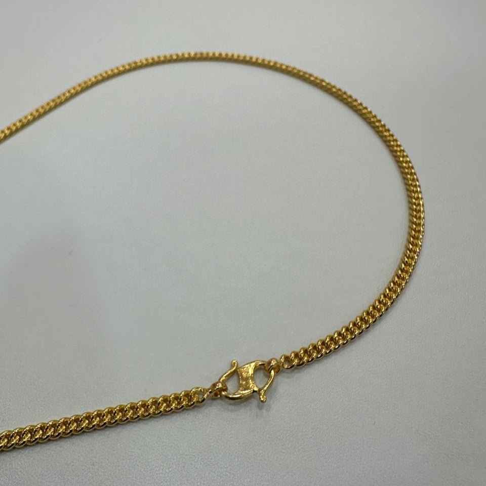 22k / 916 Gold Solid Fish Bone Necklace by Best Gold Shop - Best Gold Shop 22k gold 22k gold chain 22k gold necklace Necklaces