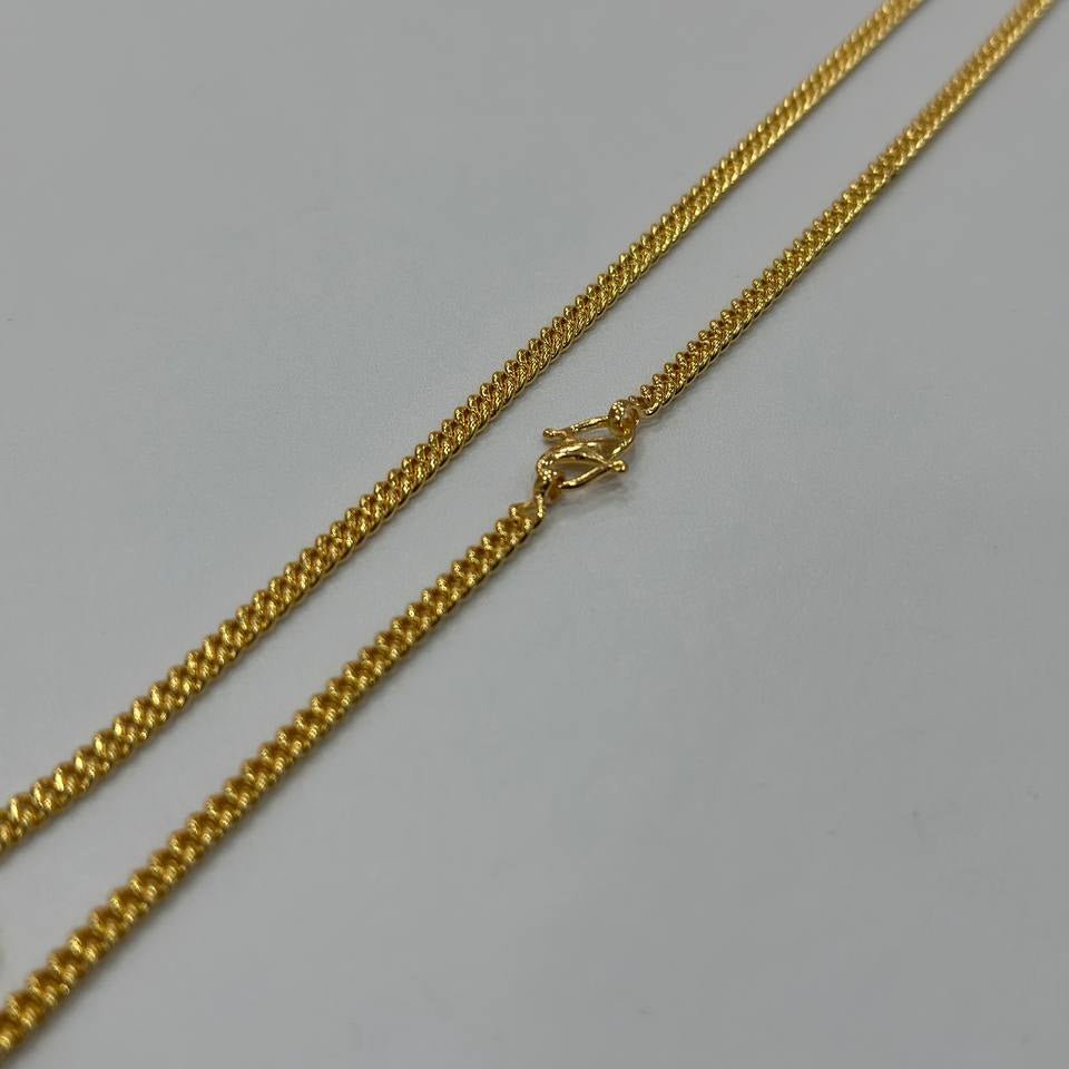 22k / 916 Gold Solid Fish Bone Necklace by Best Gold Shop - Best Gold Shop 22k gold 22k gold chain 22k gold necklace Necklaces