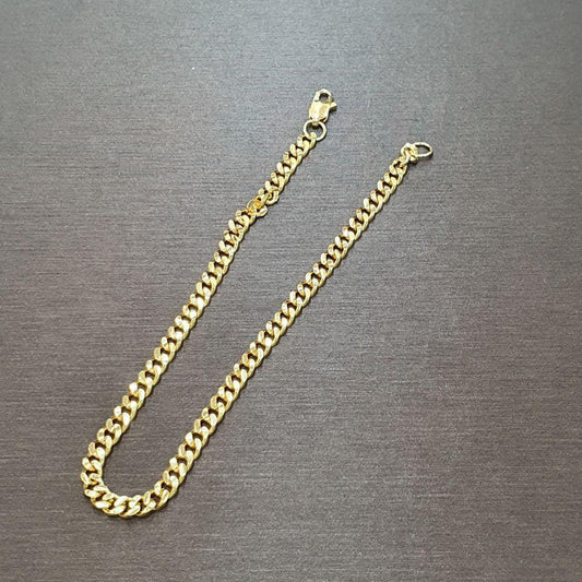22k / 916 Gold Solid Slim Fishbone Bracelet-916 gold-Best Gold Shop