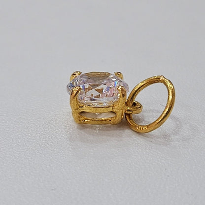 22k / 916 Gold Solitaire Pendant Square Bold Design - Best Gold Shop 22k gold 22k gold pendant 916 gold Charms & Pendants