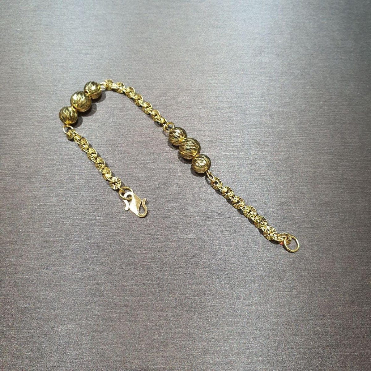 22k / 916 Gold Sunflower and Ball bracelet - Best Gold Shop