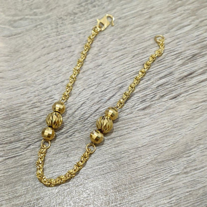 22k / 916 Gold Sunflower and Ball bracelet - Best Gold Shop