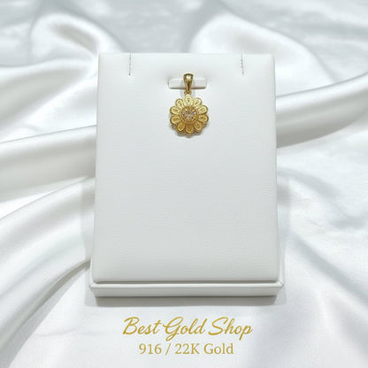 22k / 916 Gold Sunflower Pendant Simple and ElegantCharms & PendantsBest Gold Shop