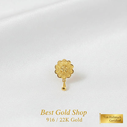 22k / 916 Gold Sunflower Pendant Simple and ElegantCharms & PendantsBest Gold Shop