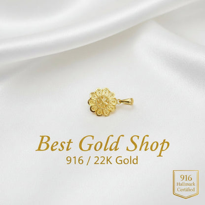 22k / 916 Gold Sunflower Pendant Simple and ElegantCharms & PendantsBest Gold Shop