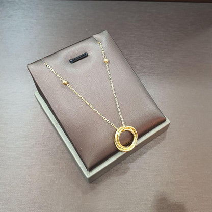 22k / 916 Gold Tri Ring Necklace-Necklaces-Best Gold Shop