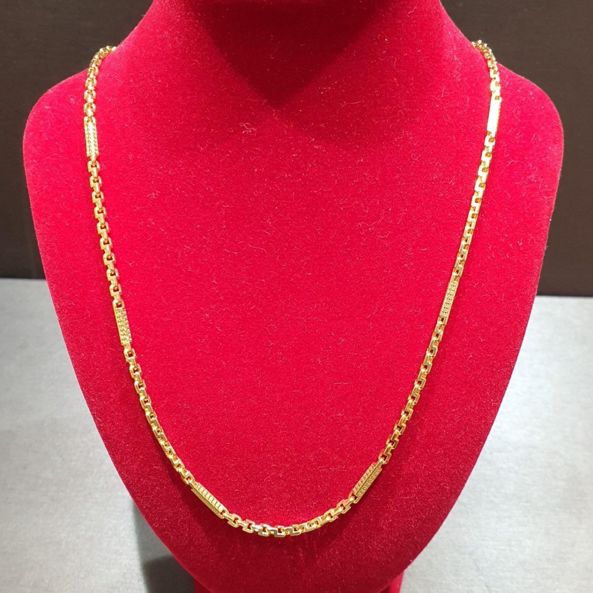 22k / 916 Gold Wan Zi and Bar Necklace - Best Gold Shop 22k gold 22k gold necklace 916 gold Necklaces