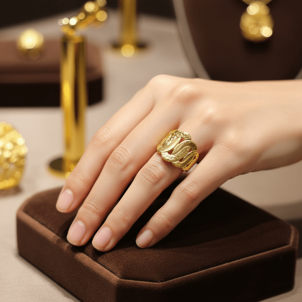 22K / 916 Gold Wide Coconut Ring by Best Gold ShopRingsBest Gold Shop