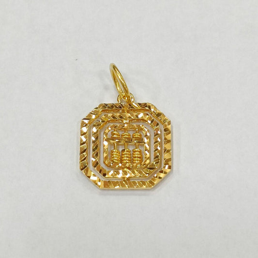 22k / 916 Octagon Abacus Movable Pendant-916 gold-Best Gold Shop