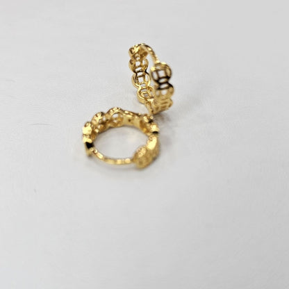 22K / 916 Small Loop Design Earring Cute and Elegant - Best Gold Shop 22k gold 22k gold earring 916 gold Earrings
