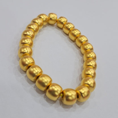 24K / 999 Gold Fortune - Filled Golden Bead Bracelet - Best Gold Shop 22k gold 22k gold bangle 22k gold bracelet Bracelets