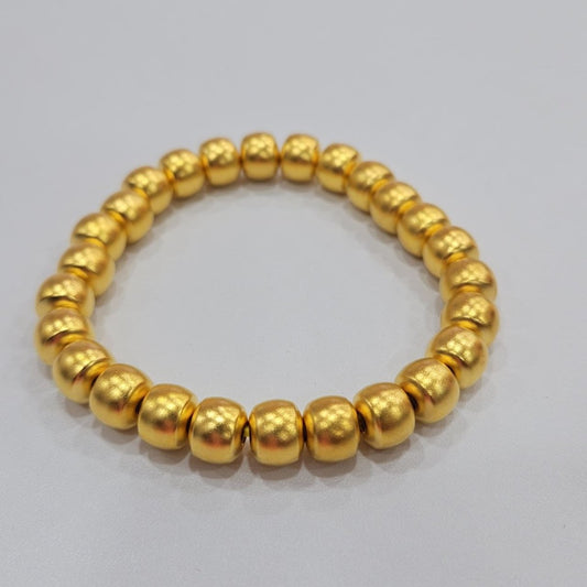 24K / 999 Gold Fortune - Filled Golden Bead Bracelet - Best Gold Shop 22k gold 22k gold bangle 22k gold bracelet Bracelets