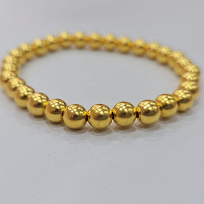 24k / 999 Gold Golden Abundance Round Bead Bracelet - Best Gold Shop 22k gold 22k gold bangle 22k gold bracelet Bracelets