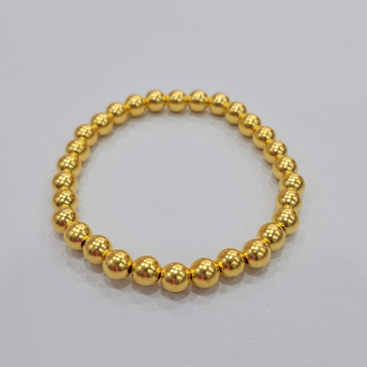 24k / 999 Gold Golden Abundance Round Bead Bracelet - Best Gold Shop 22k gold 22k gold bangle 22k gold bracelet Bracelets