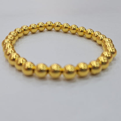 24k / 999 Gold Golden Abundance Round Bead Bracelet - Best Gold Shop 22k gold 22k gold bangle 22k gold bracelet Bracelets